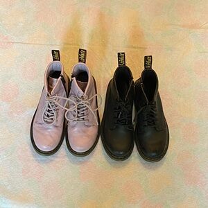 Dr. Martens Light Pink and Black Ankle Boots